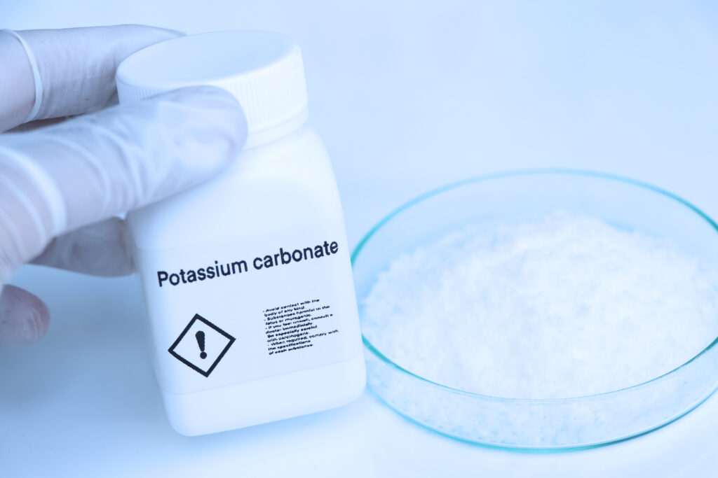 Potassium carbonate, K₂CO₃, chemical