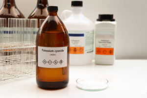 potassium cyanide, KCN, chemical