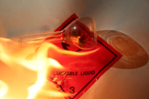 Flammable liquid,Flame ,burning